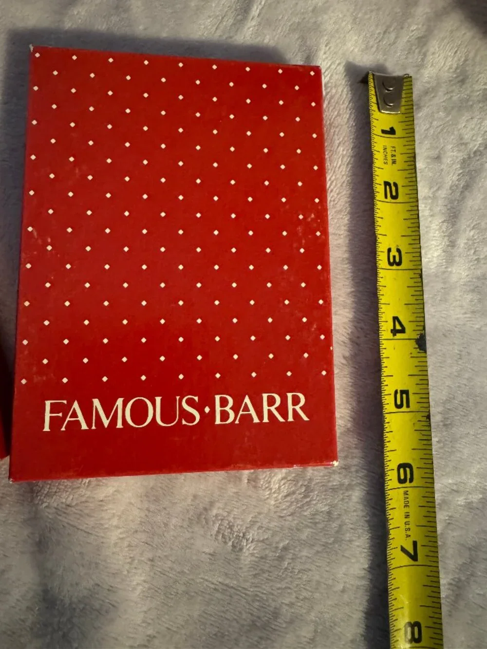 Vintage Famous Barr Red & White Polka-Dot Jewelry Box 4